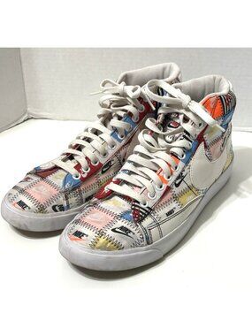 Nike Blazer Men's Size 9.5 Mid Patchwork White Multicolor CI9887-100